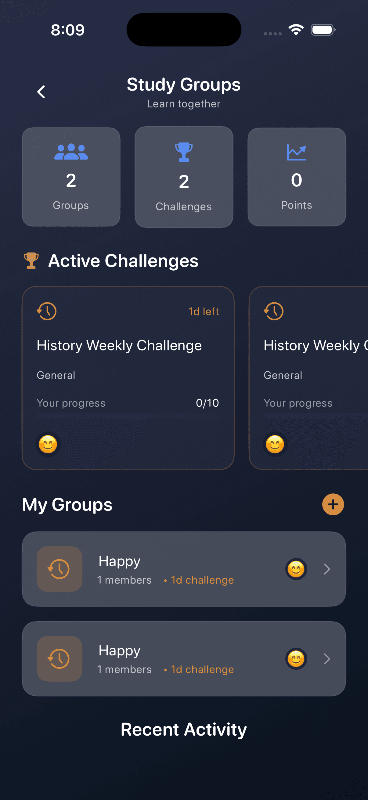 SolutionBoss Study Groups with challenges and group activities
